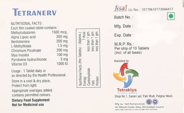 Tetranerv Strip Of 10 Tablets