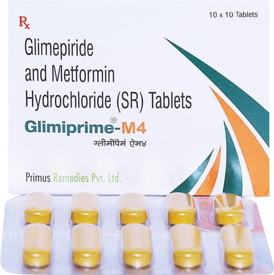 Glimiprime M 4mg Forte Strip Of 10 Tablets