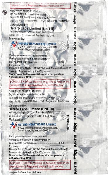 Pantin 40mg Tablet