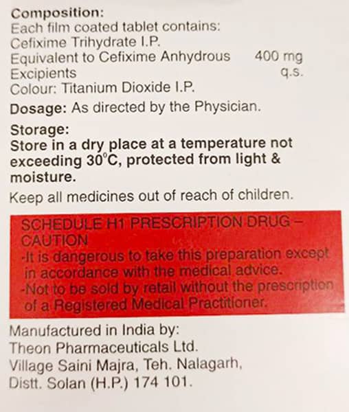 Milixim 400mg Strip Of 10 Tablets