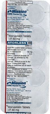 Atorless 40mg Strip Of 10 Tablets