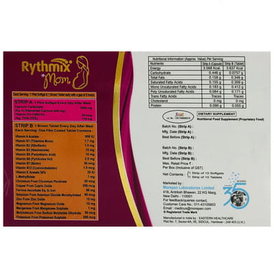 Rythmix Mom Strip Of 20 Capsule And Tablet Combikit