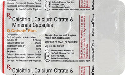 D Calsoft Plus Strip Of 10 Softgel Capsules