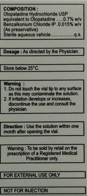 Olopat Max Bottle Of 5ml Eye Drops