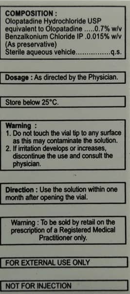 Olopat Max Bottle Of 5ml Eye Drops