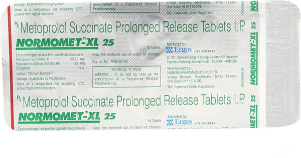 Normomet Xl 25Mg Strip Of 10 Tablets
