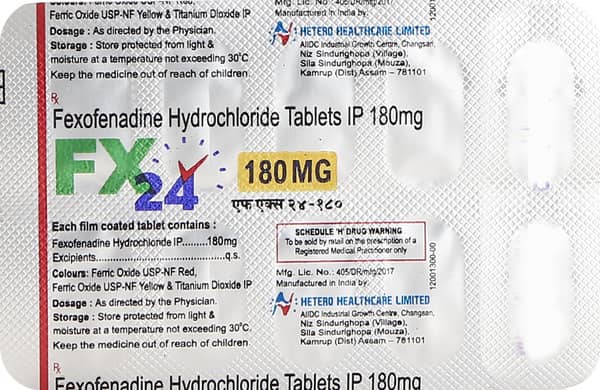 Fx 24 180mg Strip Of 10 Tablets