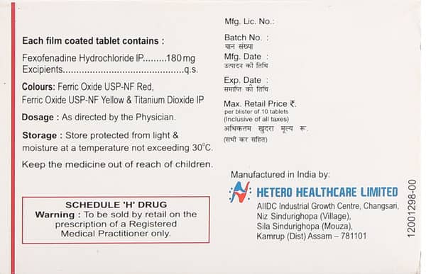 Fx 24 180mg Strip Of 10 Tablets