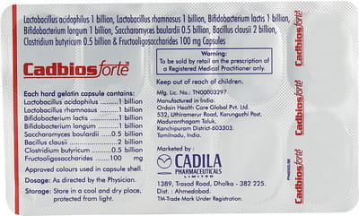Cadbios Forte Strip Of 10 Capsules