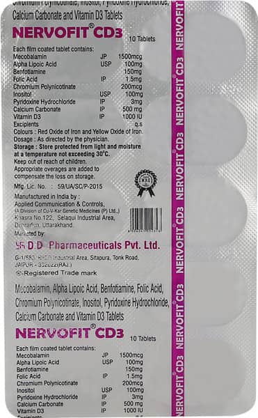 Nervofit Cd3 Strip Of 10 Tablets