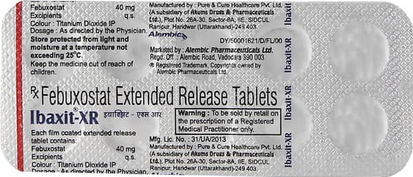 Ibaxit Xr 40mg Strip Of 10 Tablets