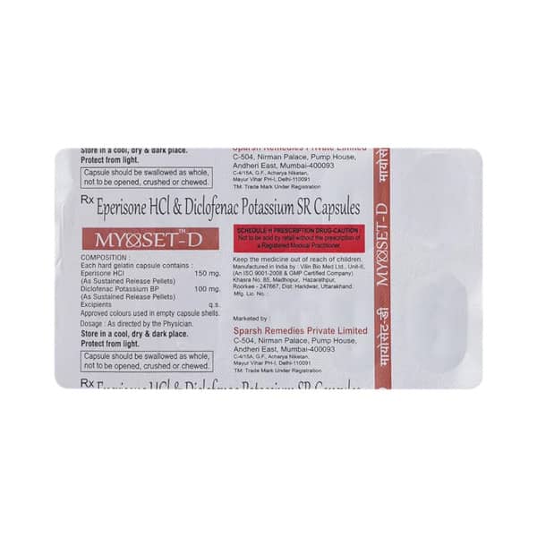 Myoset D Strip Of 10 Capsules