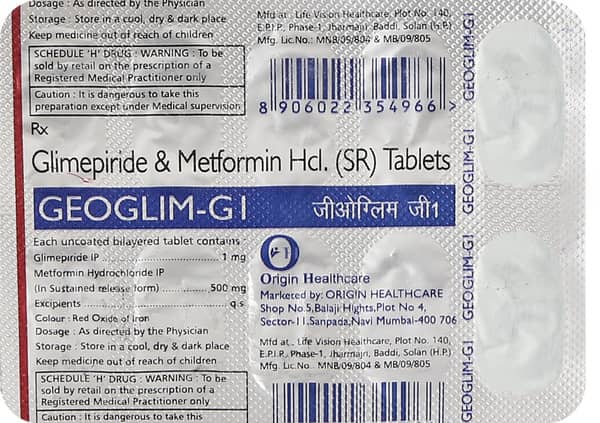 Geoglim G 1mg Strip Of 10 Tablets