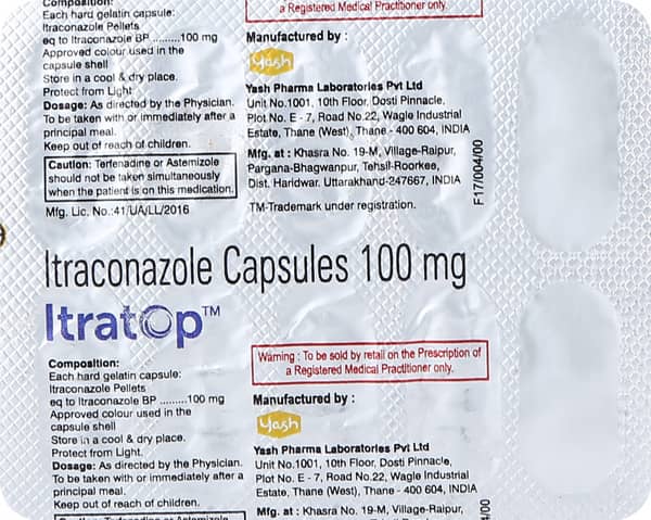 Itratop 100mg Strip Of 10 Capsules