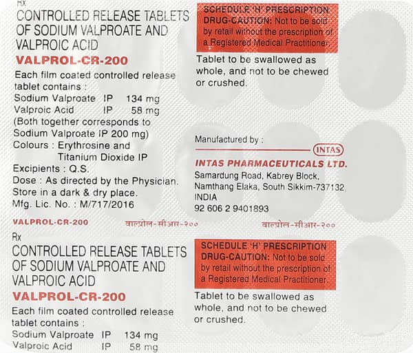 Valprol Cr 200mg Strip Of 15 Tablets