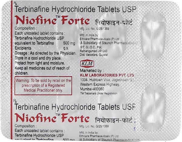 Niofine Forte 500Mg Strip Of 7 Tablets
