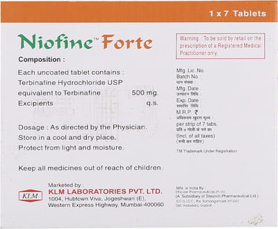 Niofine Forte 500mg Strip Of 7 Tablets