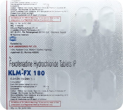 Klm Fx 180mg Strip Of 10 Tablets