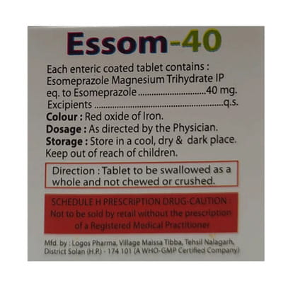 Essom 40mg Strip Of 10 Tablets