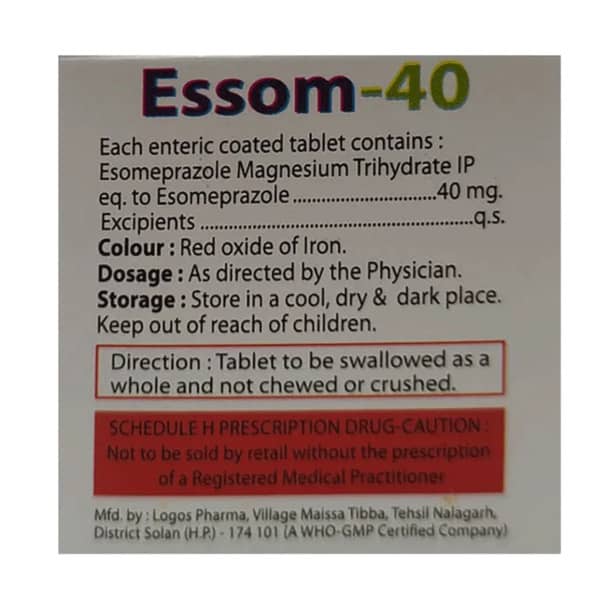 Essom 40mg Strip Of 10 Tablets