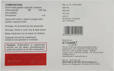 Itra Rd 100mg Strip Of 10 Capsules