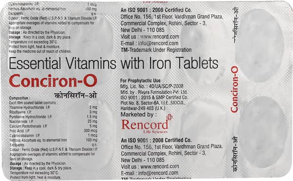 Conciron O Strip Of 10 Tablets