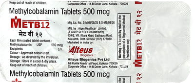 Met B 12 Strip Of 10 Tablets
