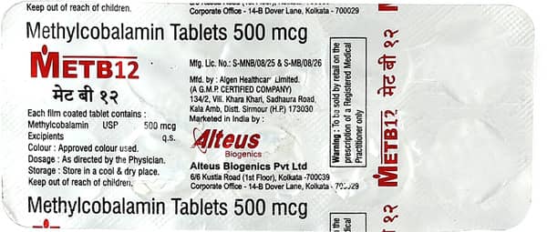 Met B 12 Strip Of 10 Tablets