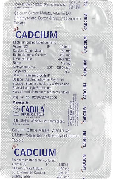Nu Cadcium Strip Of 10 Tablets
