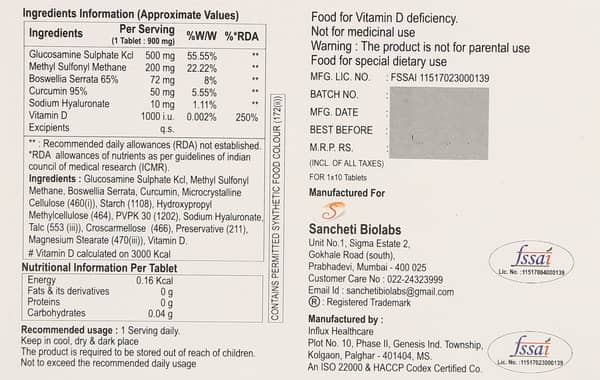 Tendosanch Strip Of 10 Tablets