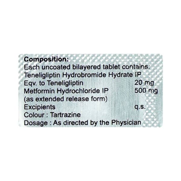 Tenlicret M 500Mg/20Mg Strip Of 10 Tablets