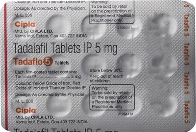 Tadaflo 5mg Strip Of 15 Tablets