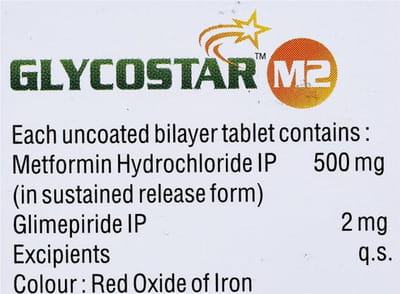 Glycostar M 2mg Strip Of 10 Tablets