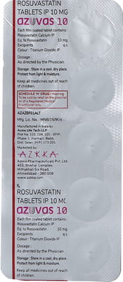 Azuvas 10mg Strip Of 10 Tablets