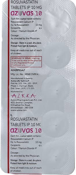Azuvas 10mg Strip Of 10 Tablets