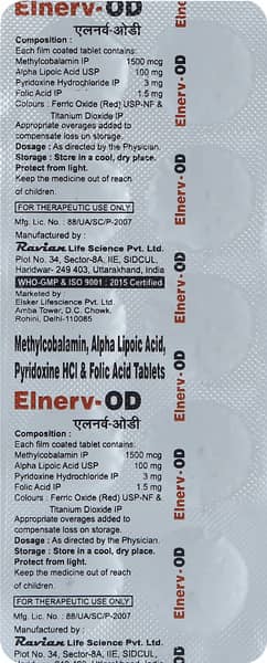 Elnerv Od Strip Of 10 Tablets