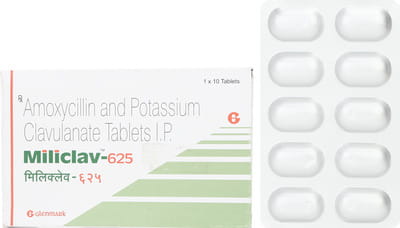 Miliclav 625mg Strip Of 10 Tablets