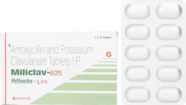 Miliclav 625Mg Strip Of 10 Tablets