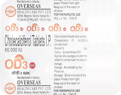 Od3 60k Strip Of 4 Chewable Tablets