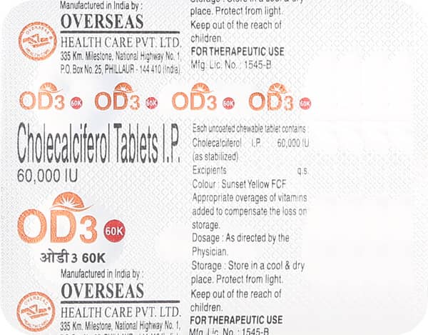 Od3 60k Strip Of 4 Chewable Tablets