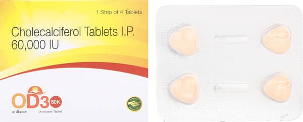 Od3 60k Strip Of 4 Chewable Tablets