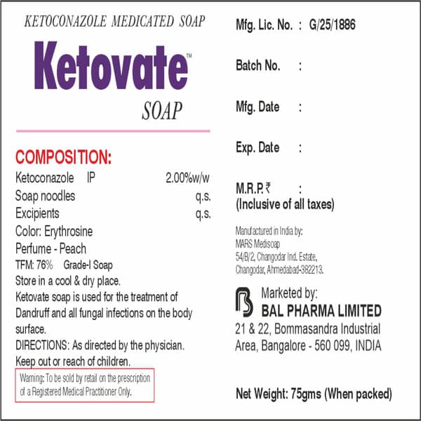 Ketovate Medicated Box Of 75gm Soap