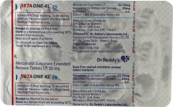 Betaone Xl 25mg Strip Of 15 Tablets