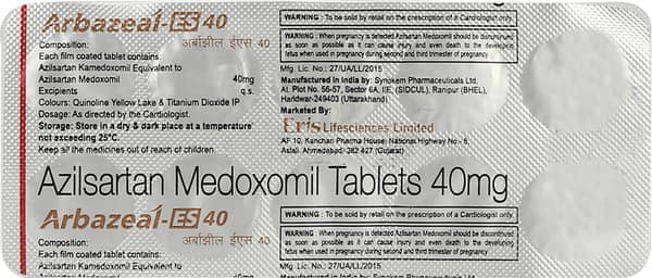 Arbazeal Es 40mg Strip Of 10 Tablets
