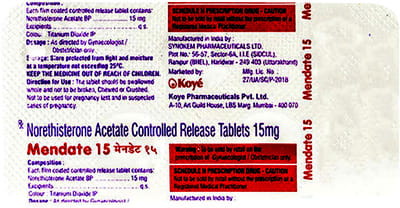 Mendate 15mg Strip Of 5 Tablets