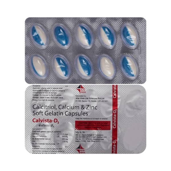 Calvista D3 Strip Of 10 Capsules