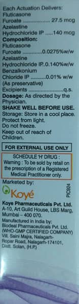 Spiroflut A Nasal Spray 70doses 7ml