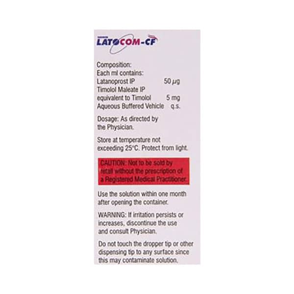 Latocom Cf Bottle Of 10ml Eye Drops