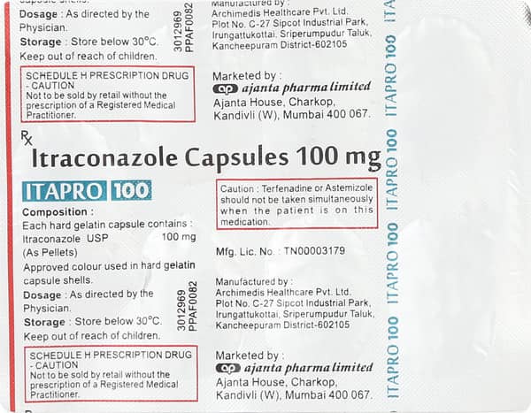 Itapro 100mg Strip Of 7 Capsules