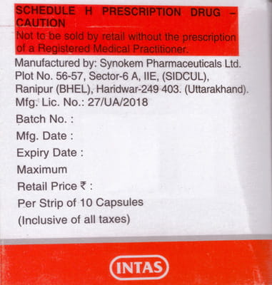 Lipicure Cv 10mg Strip Of 10 Capsules